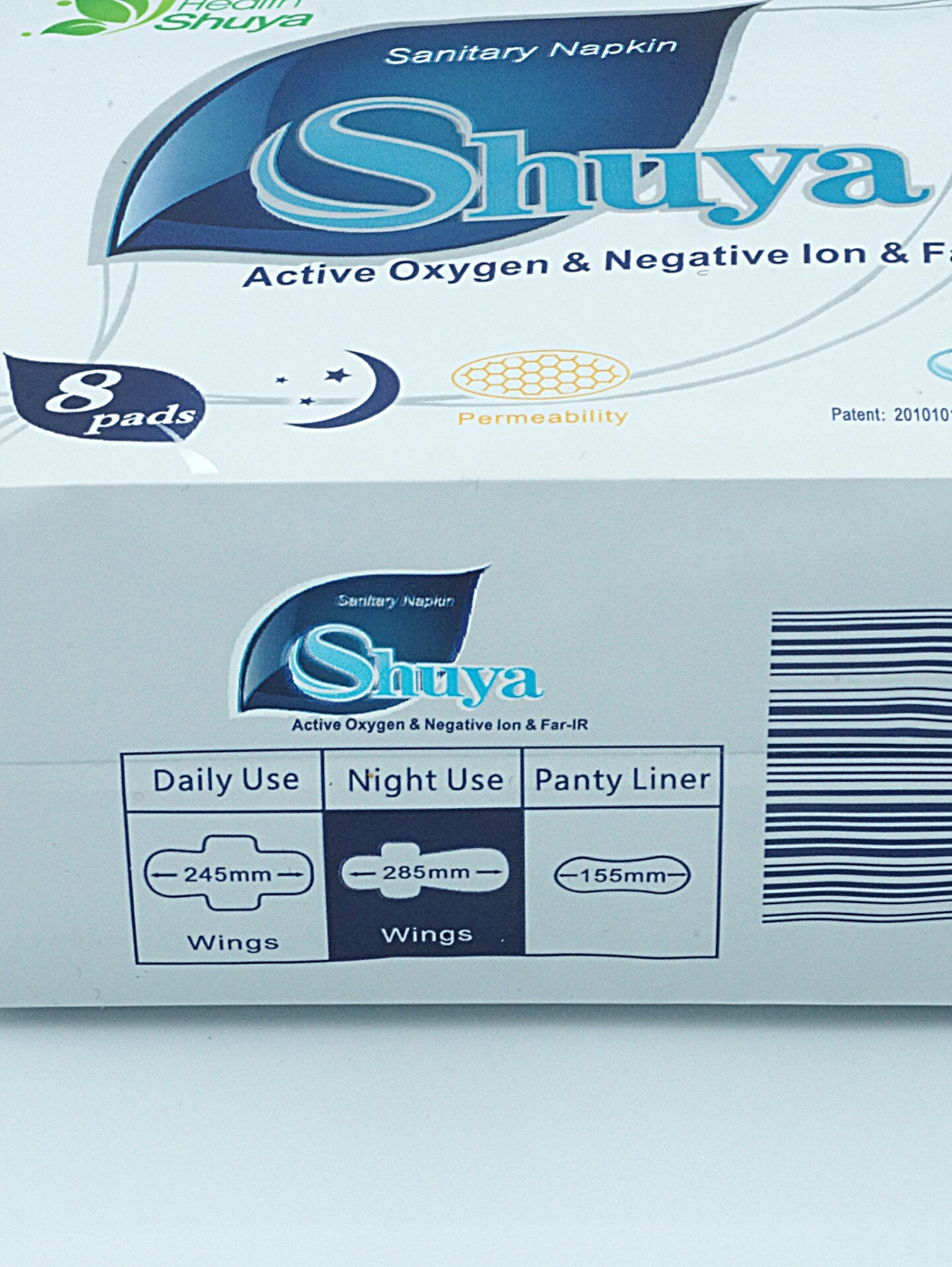 Zdrowe podpaski nocne Shuya Health 8 sztuk